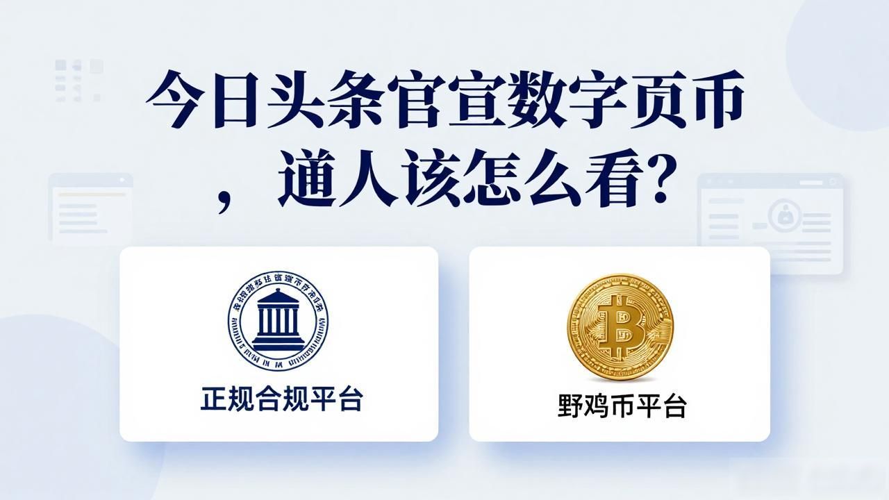 今日头条官宣数字货币,普通人该怎么看?