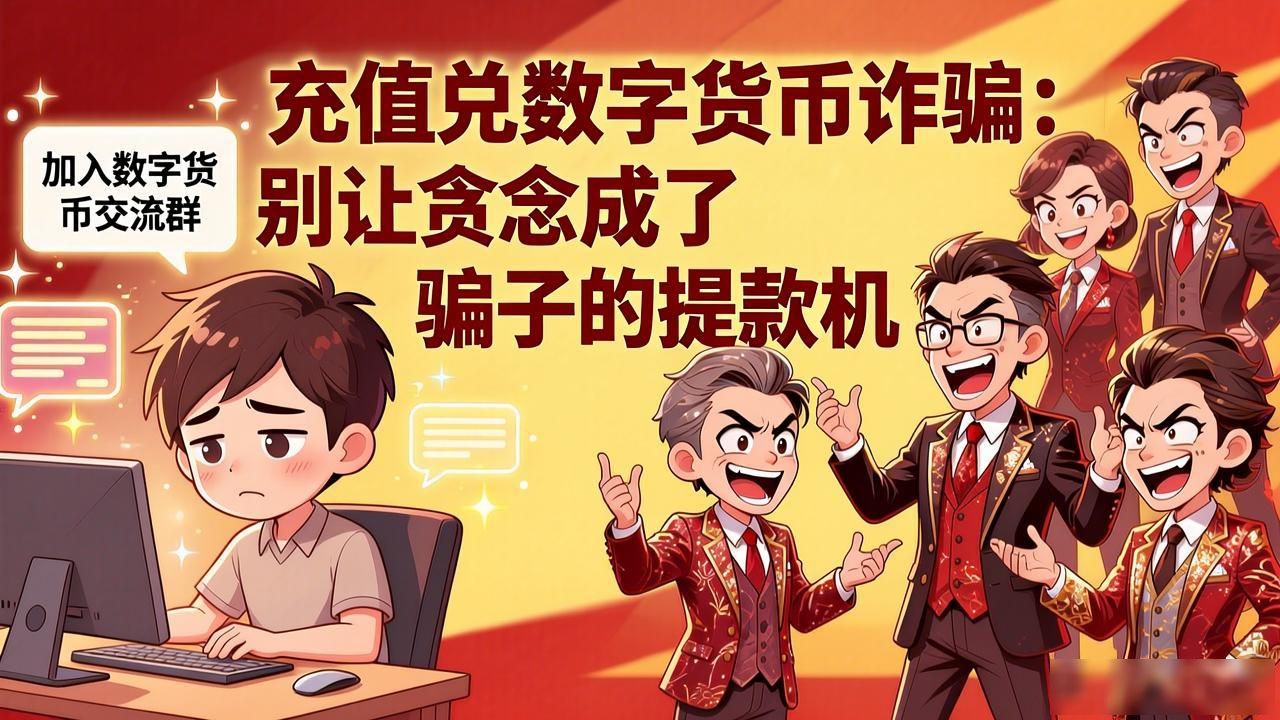 充值兑数字货币诈骗:别让贪念成了骗子的提款机