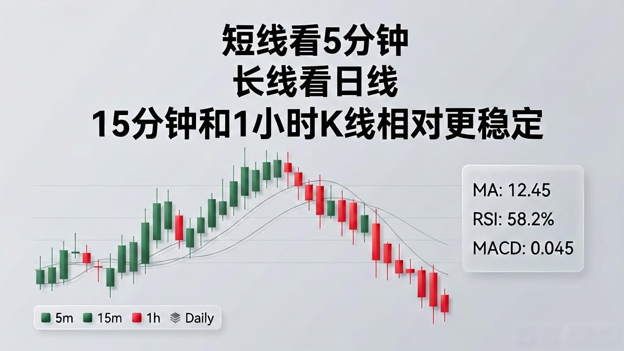 数字货币K线看哪个时间周期?短线看5分钟,长线看日线