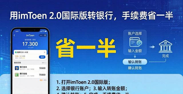 用imToken 2.0国际版转银行,手续费省一半