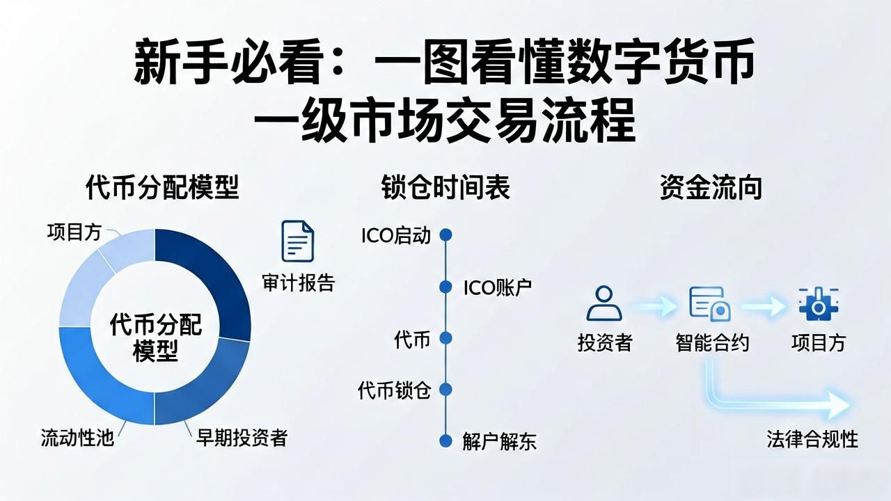 新手必看:一图看懂数字货币一级市场交易流程