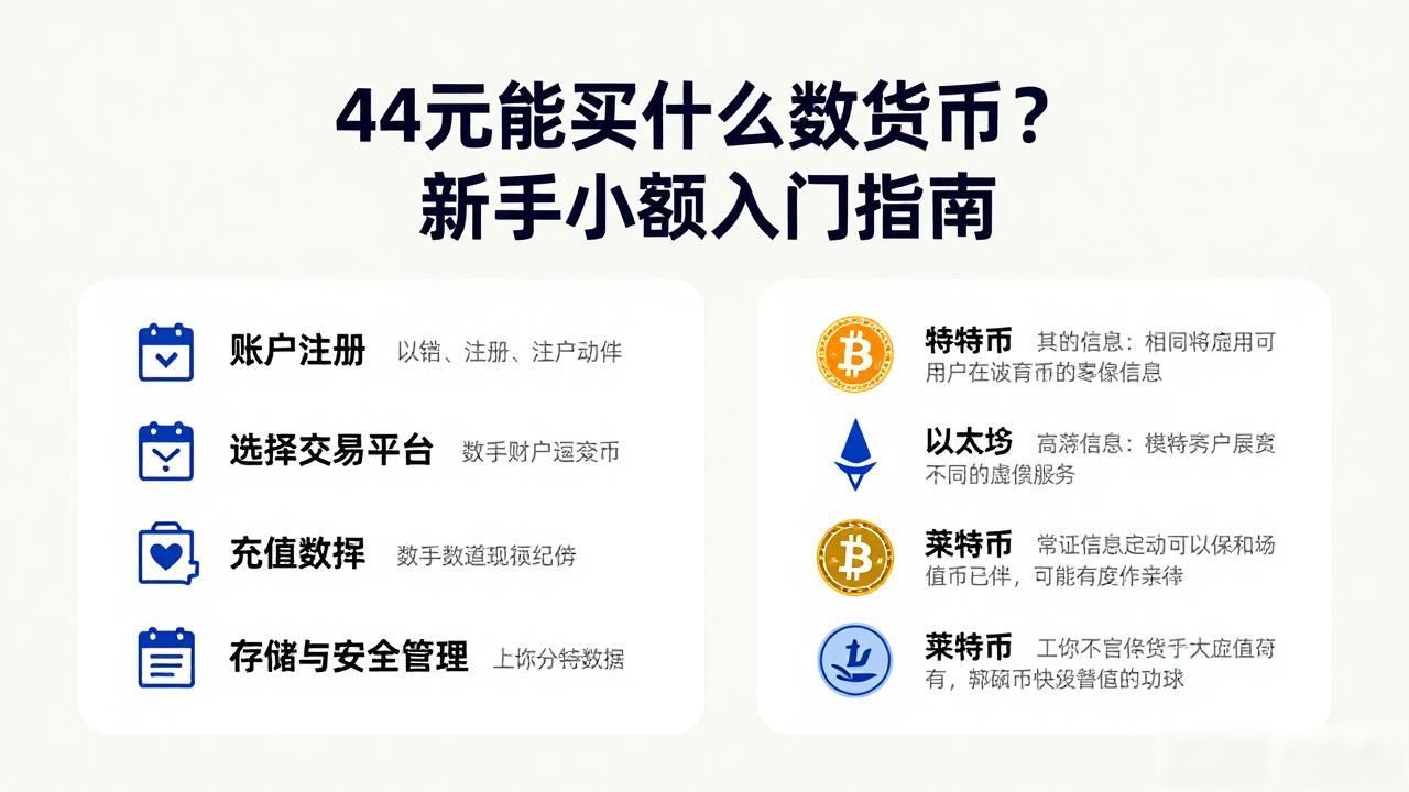 44元能买什么数字货币?新手小额入门指南