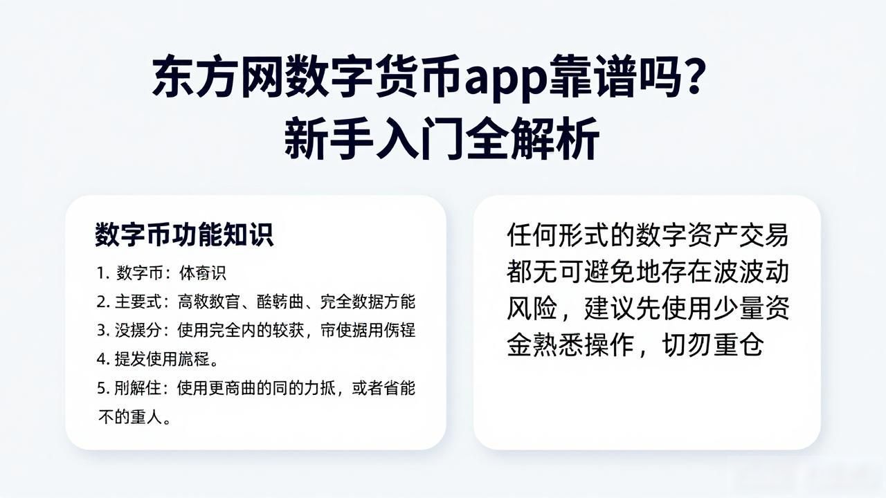 东方网数字货币app靠谱吗?新手入门全解析