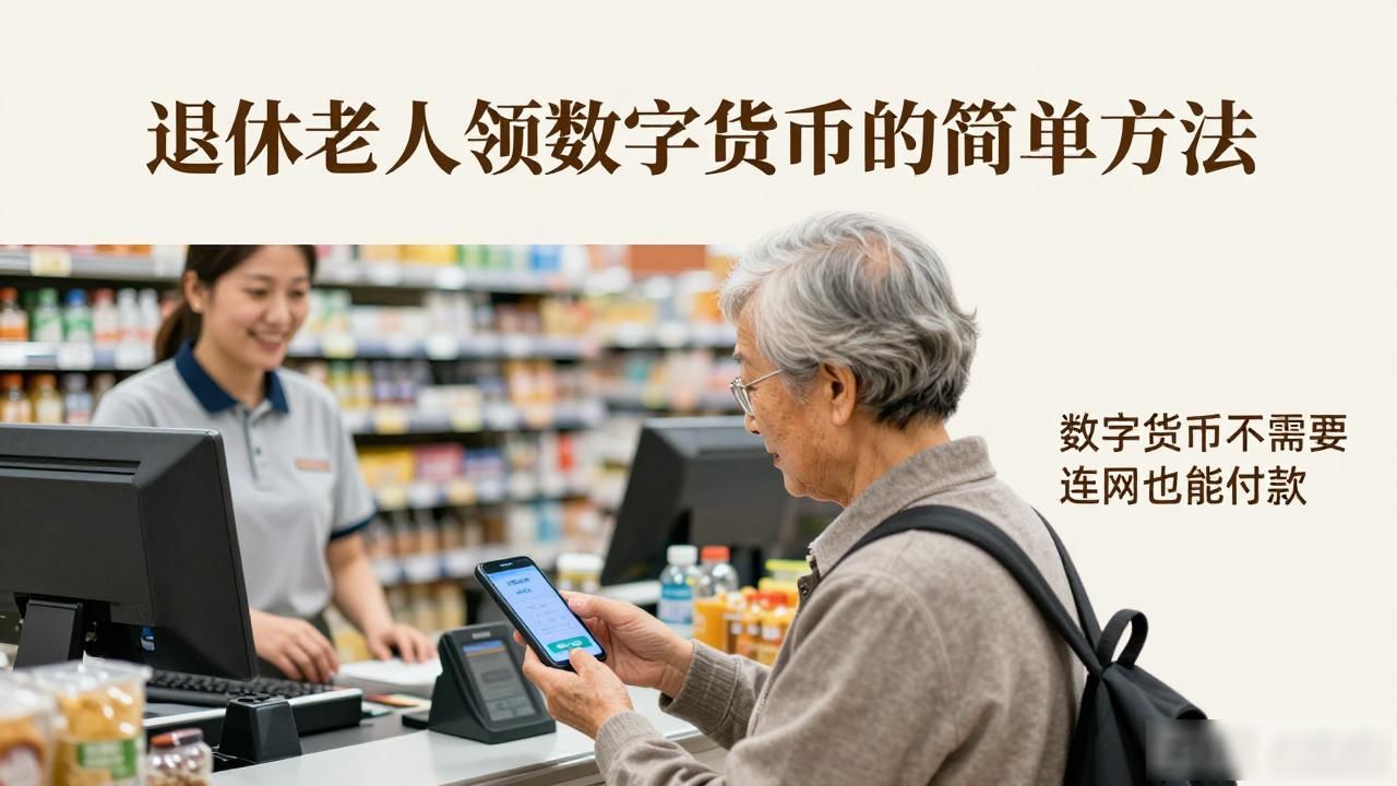 退休老人领数字货币的简单方法